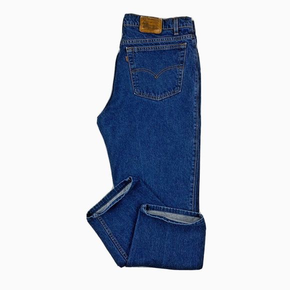 Vintage 90's Levi's 540 Blue Denim Jeans Relaxed Fit Leather Tab Men 38x29 USA - Picture 1 of 16